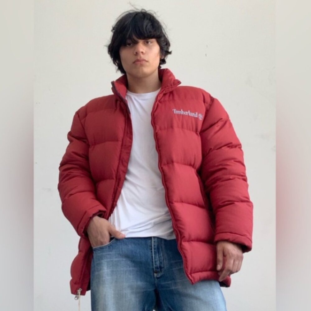 Men's Timberland Burgundy Puffer Jacket NWT